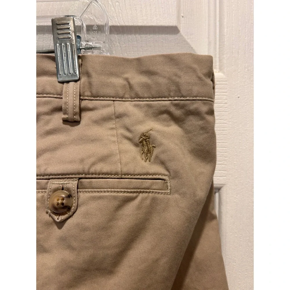 Polo Ralph Lauren Mens Stretch Classic Fit Chino‎ Pants Khaki Tan 40 Tall 40T/34
